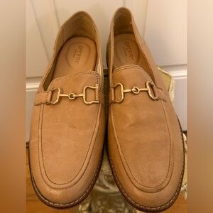 Sperry Seaport Buckle Tan Loafers Tan Loafers with Gold Accent